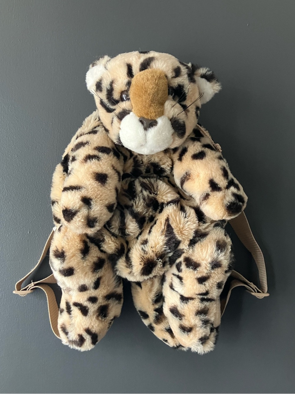 90s Vintage Plush Backpack Leopard Bag Purse Stuffed Animal JayGur Montréal